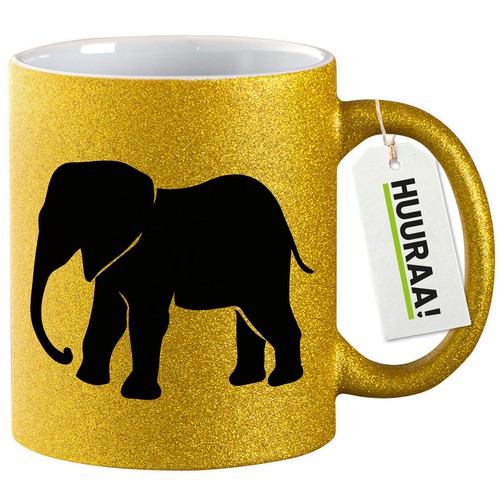 Glitzertasse elefant - glitzertasse,