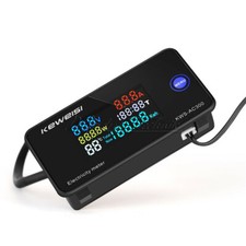 AC50-300V 6 in 1 Color Display Digital Power Energy KWh Meter Ammeter Voltmeter