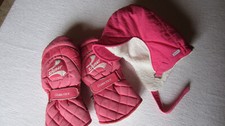 Mädchen Skimütze und Handschuhe