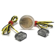 Motorrad LED Micro Einbau Blinker Heat Getönt E-geprüft für hinten Universal