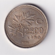 Türkei 2500 Lira 1992