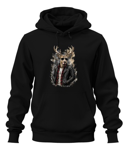 Hirsch lustig lederjacke - hirsch,