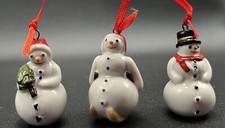 Selten Villeroy & Boch 3 teilig Nostalgic Ornaments Schneemann Weihnachten