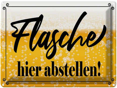 Blechschild 30x40 flasche - blechschild,