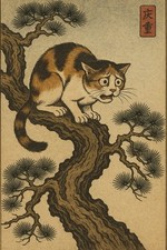 Katze inspiriert von hiroshige - inspiriert,