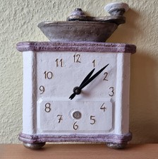 Wanduhr Kaffeemühle Keramik