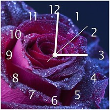 Wallario Wanduhr aus Glas Rote