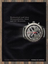 Porsche Design Armbanduhr - Reklame Werbeanzeige Original-Werbung 2001