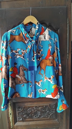 Vintage hermes bluse - bluse, aus
