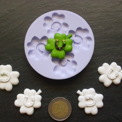 Silikonform kleeblatt mit - kleeblatt,