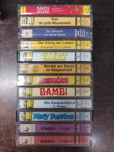 12x disney kassette bambi - disney,