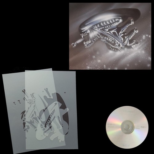 Schablone alien airbrush - schablone,