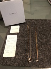 SKAGEN Denmark, Schmuckset, Damen, Halskette + Armband, Rosegold wunderschön