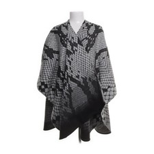 TCM, Poncho, Größe: ONE SIZE, Grau/Weiß, Acryl, Sonstiges, Damen #8dN