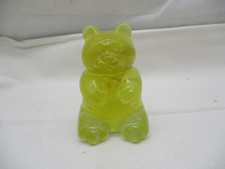 Retro Glas Figur Briefbeschwerer „Gummibärchen Bärchen Gelb“ 12x8 cm