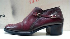 Salamander Herren Schuhe 70er Blockabsatz Leder 41 Halbschuhe Uk 7 True Vintage