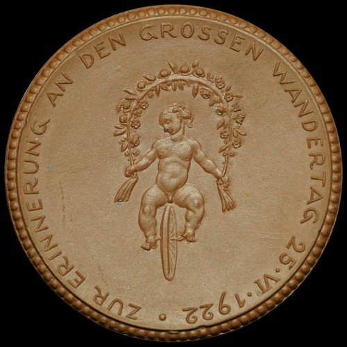 Radsport porzellan medaille - radsport:, porzellan-medaille