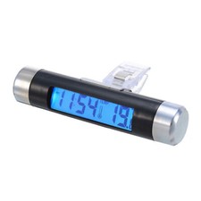 Mini KFZ LCD Digitales Innen- und Außen UHR Thermometer für Auto PKW LKW KFZ *