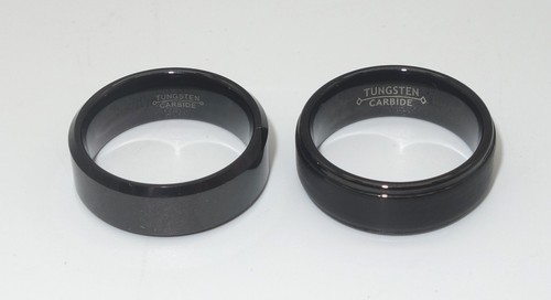 Schwarze ringe tungsten - schwarze, (tungsten