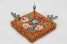 Holzpresse Blumen-Blätter-Presse Holz 9,5x9,5 Handgefertigt 60er vintage