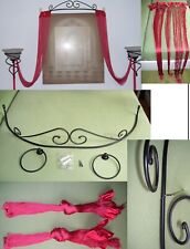 Krone Eisen Metall Wanddekoration B=73cm H9,5cm Schwarz Eisenkrone Fadenstore 