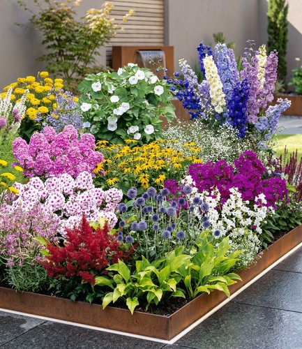 Buntes staudenbeet - buntes,
