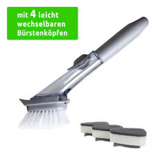 Spülbürste Abwasch Bürste mit Spülmittelspender und 4 Bürstenköpfen 1B Ware