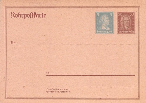 408558 rohrpost ganzsache - 408558), dr