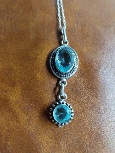 Halskette mit aquamarin - mit,