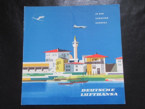 Ddr lufthansa reklame - lufthansa, reklame-heft,il