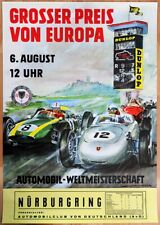 orig. Plakat Poster Großer Preis Formel 1 Nürburgring 1961 Porsche Lotus Ferrari