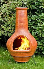 Großer original Mexico Terrassenofen Gartenkamin Aztekenofen aus Terracotta, neu