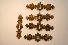 5 Messing-Beschläge Antik