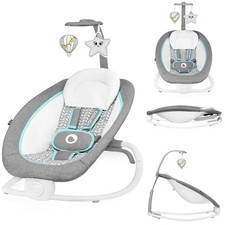 Babywippe Babyschaukel Pascal Grey Scandi Schaukelwippe Vibrationen🔹5 Melodien 