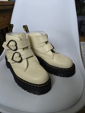 Dr Martens Doc Martens Gr 42 Devon Heart Beige Creme Boots Stiefel Plateau Herz