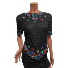 Vintage 80's Schwarz Bunt