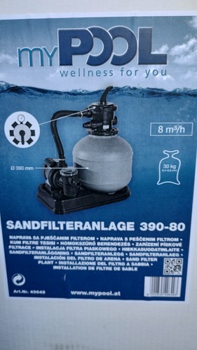 Sandfilteranlage mypool 390 - sandfilteranlage,