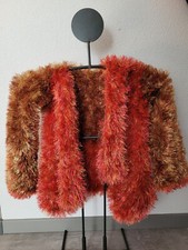 selbst gestrickte Jacke mit integriertem Schal Handmade Handarbeit  Gr. 134-140