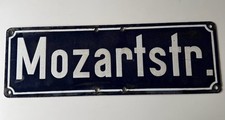 Alt Strassenschild Mozartstr