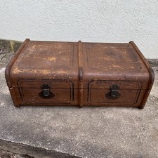  alter antike Koffer Oldtimer Leistenkoffer Überseekoffer