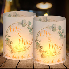 12 Windlicht Tischdeko