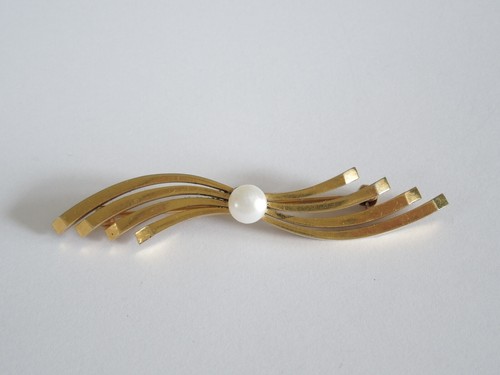 Vintage brosche goldfarben - vintage,