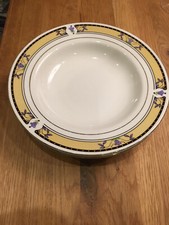 1 Suppenteller - tiefe Teller - Van Well Wellco Design gelb-flieder 