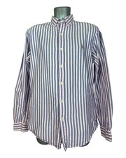 Polo Ralph Lauren Oxfordhemd hellblau rosa gestreift Größe L
