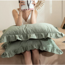 Baumwolle Rüschen Kissenbezug