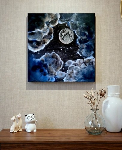 Acrylbild abstrakt unikat - acrylbild,