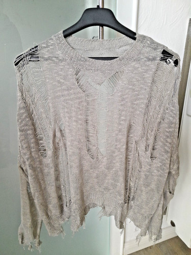 Damen destroyed pulli shirt - destroyed,