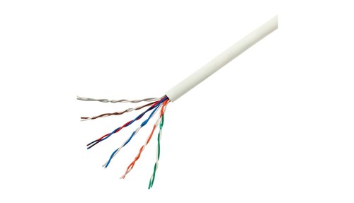 Telefonkabel paar weiß pvc - 6,