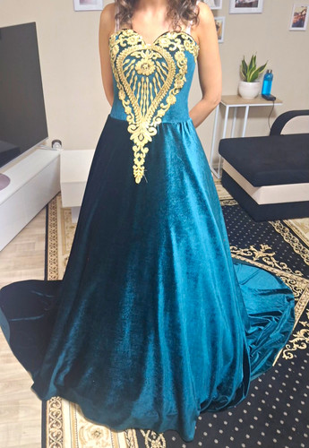 Damen samtkleid lang - samtkleid,