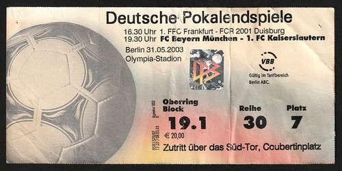 Ticket 2003 bayern - ticket, |